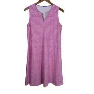 J McLaughlin Dress Medium Pink & White Stripe Catalina Cloth Sleeveless